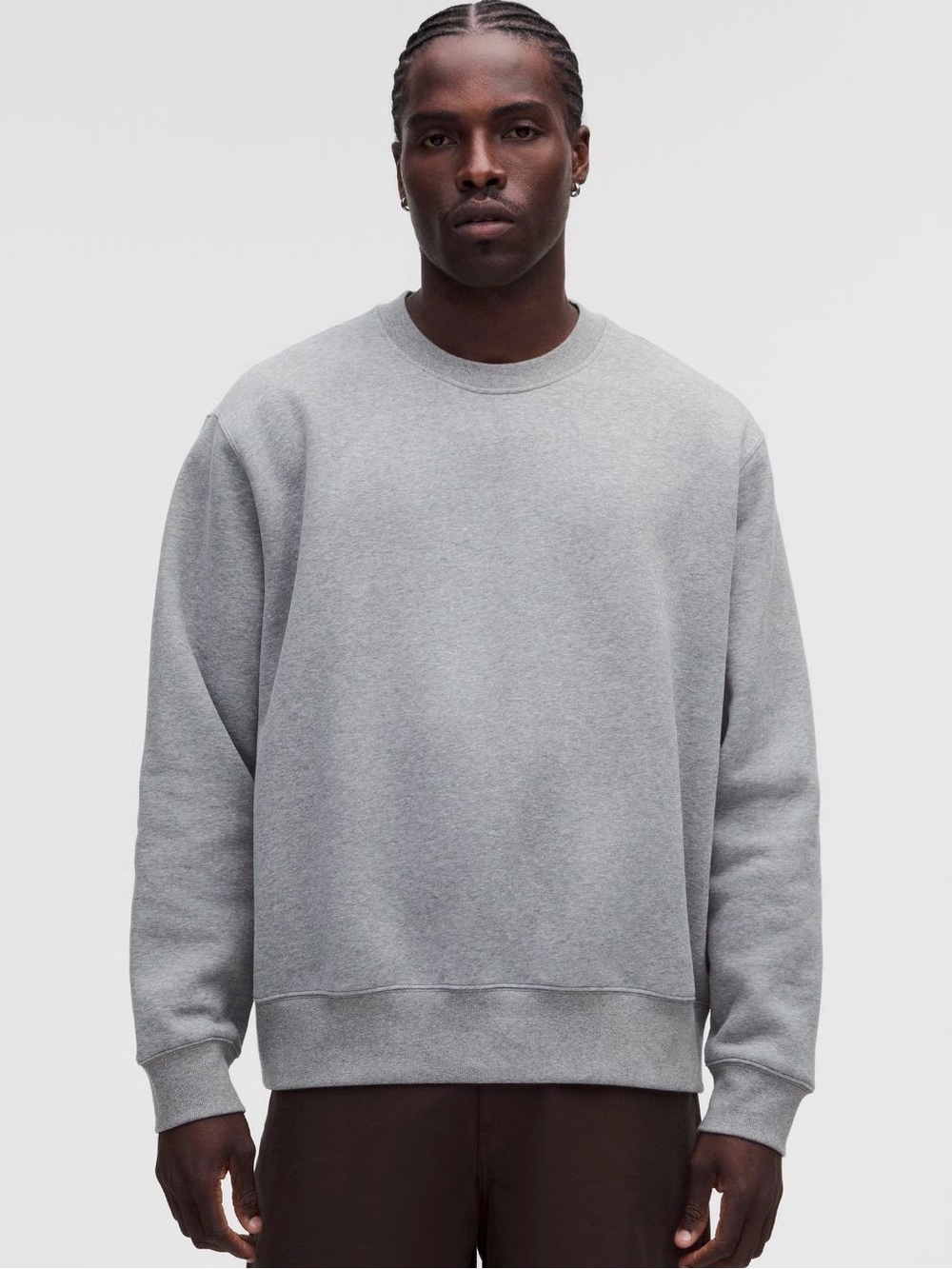 Lululemon Steady State Crewneck Sweatshirt Crew Neck Heather Grey M3ERXS